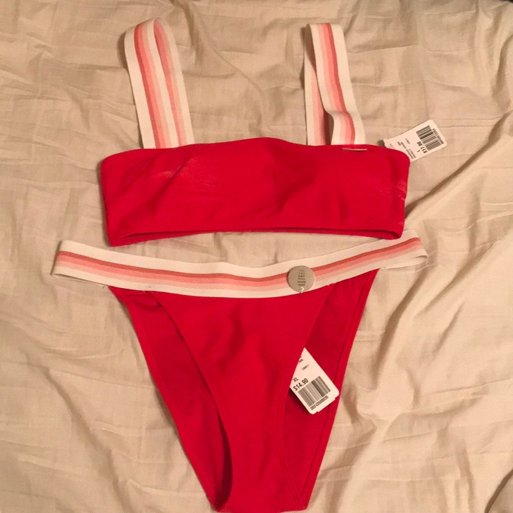 Red swimsuit